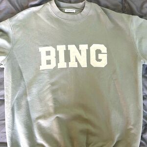 Like New Anine Bing satin “Bing” sweatshirt S